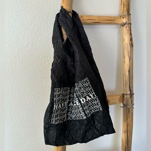 World Market black reusable tote bag
